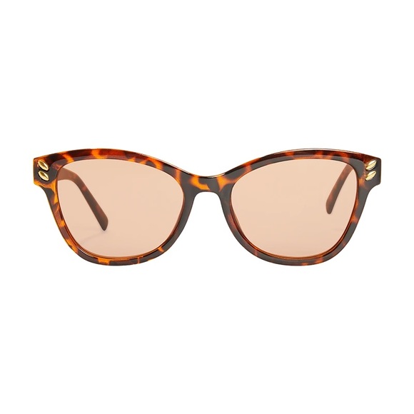 summer & rose Accessories - Summer and Rose Amber Links Sunglasses Womens Tortoise Shell Brown Gold Classic